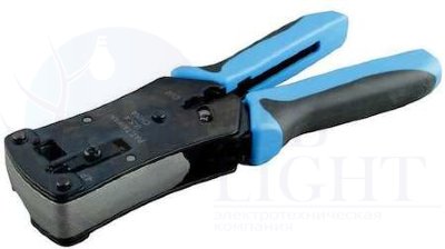 Инструмент обжимной для RJ-45/ RJ-12 профессиональный Hyperline 19817