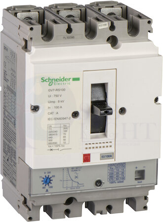 АВТОМАТИЧЕСКИЙ ВЫКЛЮЧАТЕЛЬ С КОМБИНИРОВАННЫМ РАСЦЕПИТЕЛЕМ 48-80А 36КА Schneider Electric GV7RE80