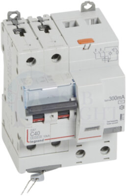 Дифференциальный автомат 2P 40А DX3 (тип AC, 10 кА) Legrand 411176