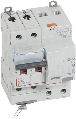 Дифференциальный автомат 2P 40А DX3 (тип AC, 10 кА) Legrand 411176