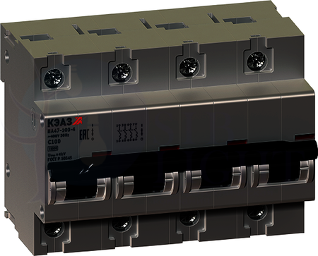 Автомат 4P 20А ВА47-100 (10 кА, C) КЭАЗ 233036