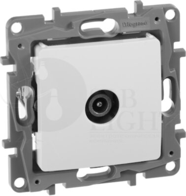 Розетка телевизионная Etika (TV, под рамку, с/у, белая) Legrand 672265