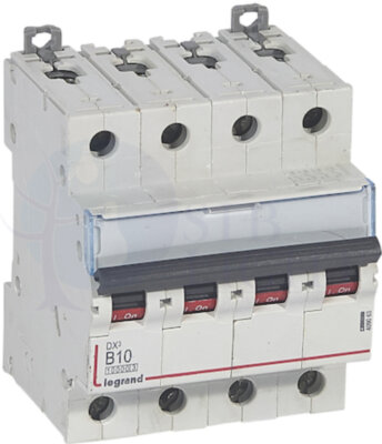 Автомат 4P 10А DX3 (16 кА, B) Legrand 409063