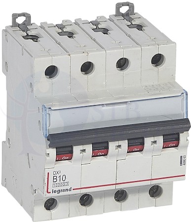 Автомат 4P 10А DX3 (16 кА, B) Legrand 409063