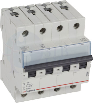 Автомат 4P 32А TX3 (10 кА, C) Legrand 403961