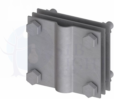 Соединитель стержень/полоса, 80х70 мм, INOX ДКС NG3116INOX