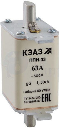 Вставка плавкая ППН-33-X3-00-80А-УХЛ3- КЭАЗ 111359