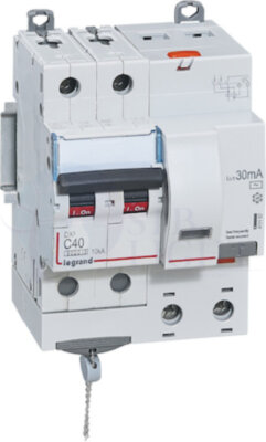 Дифференциальный автомат 2P 40А DX3 (тип AC, 6 кА) Legrand 411162