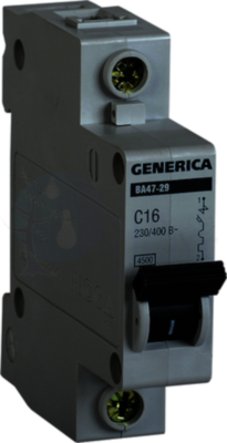 Автомат 1P 10А Generica (4.5 кА, C) IEK MVA25-1-010-C