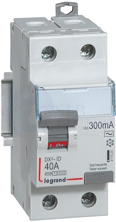 Выключатель дифференциального тока 2P 40А 0.3А DX3 (тип AC) Legrand 411525