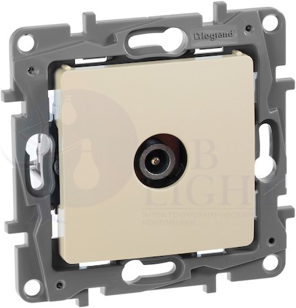 Розетка телевизионная Etika (TV, под рамку, с/у, слоновая кость) Legrand 672365