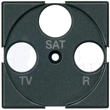 Axolute Лицевая панель для розеток TV + FM + SAT, цвет антрацит BTicino HS4207