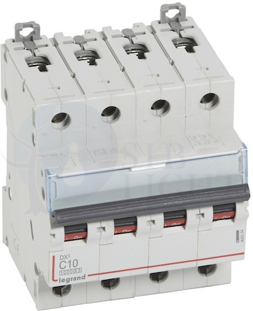 Автомат 4P 10А DX3 (16 кА, C) Legrand 409334