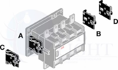 Шинные соединители вертикальные BEA300/S5 для соединения контакторов А(F)210-300 с автоматами SACE Isomax S5 (комплект 3шт.)