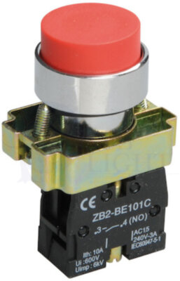 Кнопка управления LAY5-BA51 без подсветки желтая 1з IEK BBT60-BA-K05
