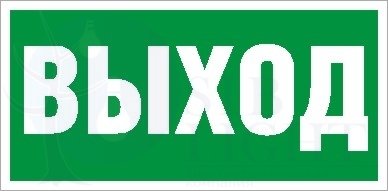 ПЭУ 010 «Выход» (240х125) PC-M комплект 2 шт. Световые технологии 2502000050