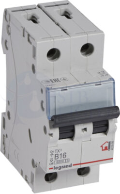 Автомат 2P 16А TX3 (10 кА, B) Legrand 403986