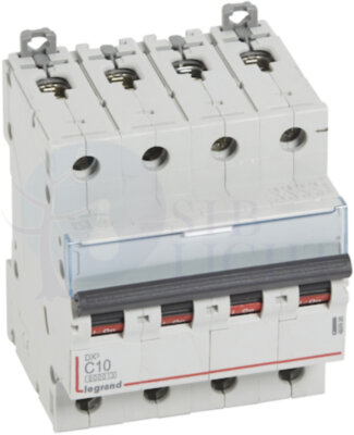 Автомат 4P 10А DX3 (6 кА, C) Legrand 407926