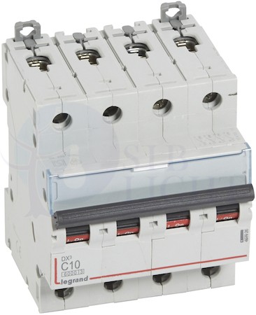 Автомат 4P 10А DX3 (6 кА, C) Legrand 407926