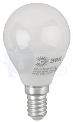 Лампа светодиодная LED P45-8W-827-E14(диод,шар,8Вт,тепл,E14) ERA Б0030022