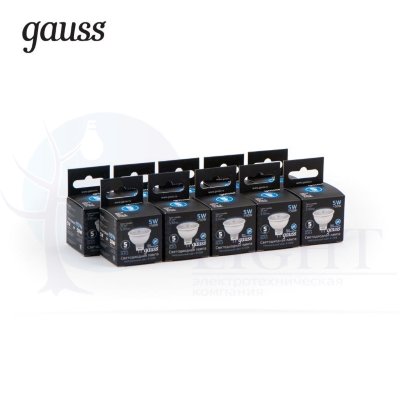 Лампа Gauss LED MR16 GU5.3 5W 530lm 4100K 1/10/100