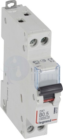 Автоматический выключатель 1+N полюс, 0,5А, B, 10 кА Legrand 407467