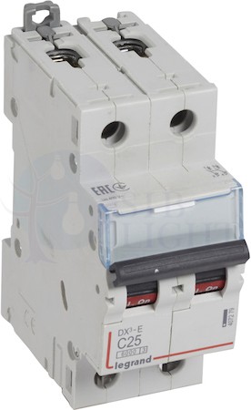 Автомат 2P 25А DX3-E (6 кА, C) Legrand 407279