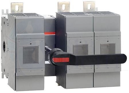 Рубильник для предохранителей OS1250DA12P для прдхр. 4а с рукояткой и переходником ABB 1SCA105241R1001