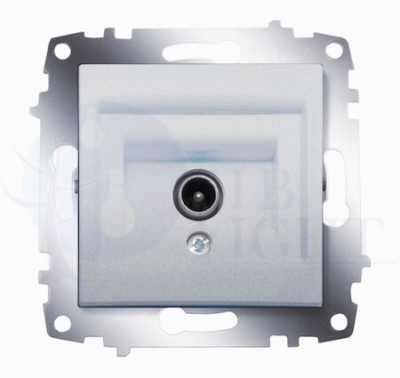 Розетка телевизионная проходная Cosmo (TV, под рамку, с/у, алюминий) ABB 619-011000-272