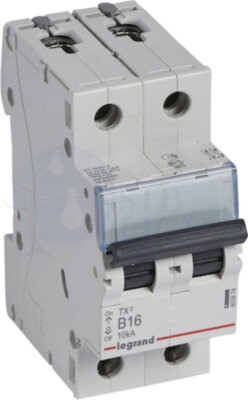 Автомат 2P 16А TX3 (10 кА, B) Legrand 403874