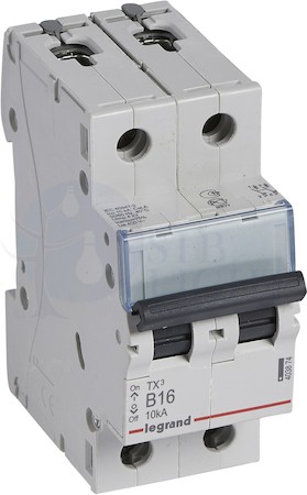 Автомат 2P 16А TX3 (10 кА, B) Legrand 403874