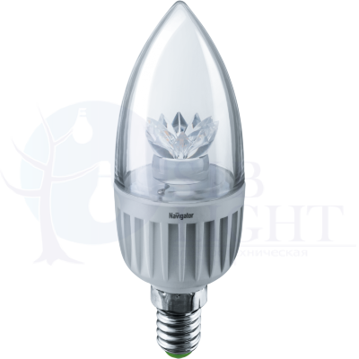 Светодиодные лампы формы «свеча» NLL-CL-С NLL-C37-7-230-4K-E14-CL