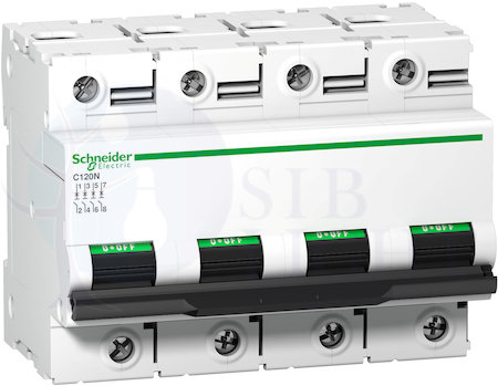 Автоматический выключатель 4 полюса, 100А, B, 10 кА Schneider Electric A9N18354