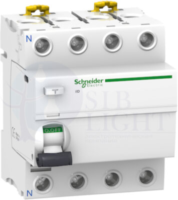 Выключатель дифференциального тока iID 4 полюса, 63А, тип - A, 100 мА Schneider Electric A9R22463