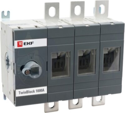 Рубильник 1000A 3P без рукоятки управления TwinBlock PROxima EKF tb-s-1000-3p