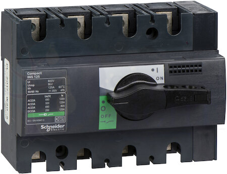 выключатель-разъеденитель INS125 4P Schneider Electric 28911
