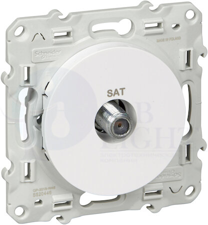 Розетка спутниковая Odace (SAT, алюминий) Schneider Electric S52R446
