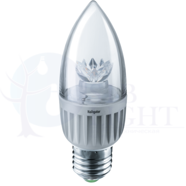 Светодиодные лампы формы «свеча» NLL-CL-С NLL-C37-7-230-2.7K-E27-CL