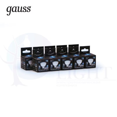 Лампа Gauss LED MR16 GU5.3 7W 630lm 4100K 1/10/100