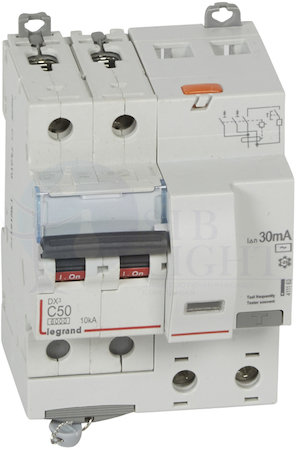 Дифференциальный автомат 2P 50А DX3 (тип AC, 10 кА) Legrand 411163