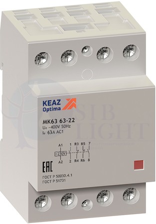 Контактор модульный OptiDin МК63-6304-230AC КЭАЗ 114139