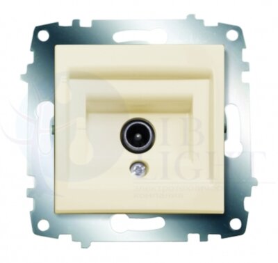 Розетка телевизионная проходная Cosmo (TV, под рамку, с/у, кремовый) ABB 619-010300-272