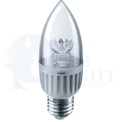 Светодиодные лампы формы «свеча» NLL-CL-С NLL-C37-7-230-4K-E27-CL