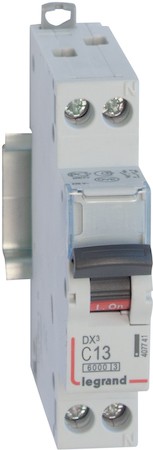 Автоматический выключатель 1+N полюс, 13А, C, 10 кА Legrand 407741