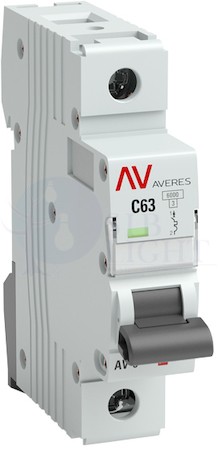 Выключатель автоматический AV-6 1P 20A (C) 6kA AVERES EKF mcb6-1-20C-av
