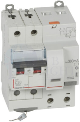 Дифференциальный автомат 2P 63А DX3 (тип AC, 10 кА) Legrand 411178