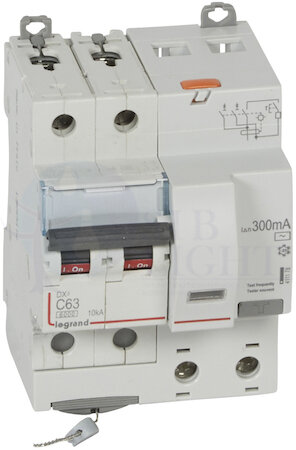 Дифференциальный автомат 2P 63А DX3 (тип AC, 10 кА) Legrand 411178