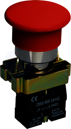 Кнопка управления LAY5-BC41"Грибок" красная 1з IEK BBG70-BC-K04