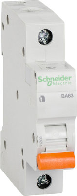 Автомат 1P 63А Домовой (4.5 кА, C) Schneider Electric 11209