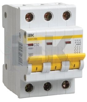 Авт. выкл. ВА47-29М 3P 25A 4,5кА х-ка D ИЭК